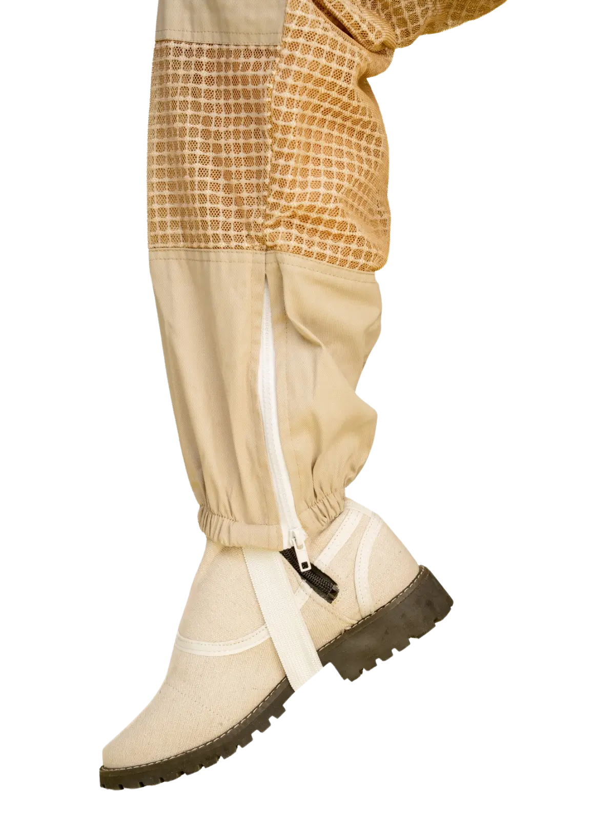 Tonko beekeeping suit — full-body detail of trousers and footwear